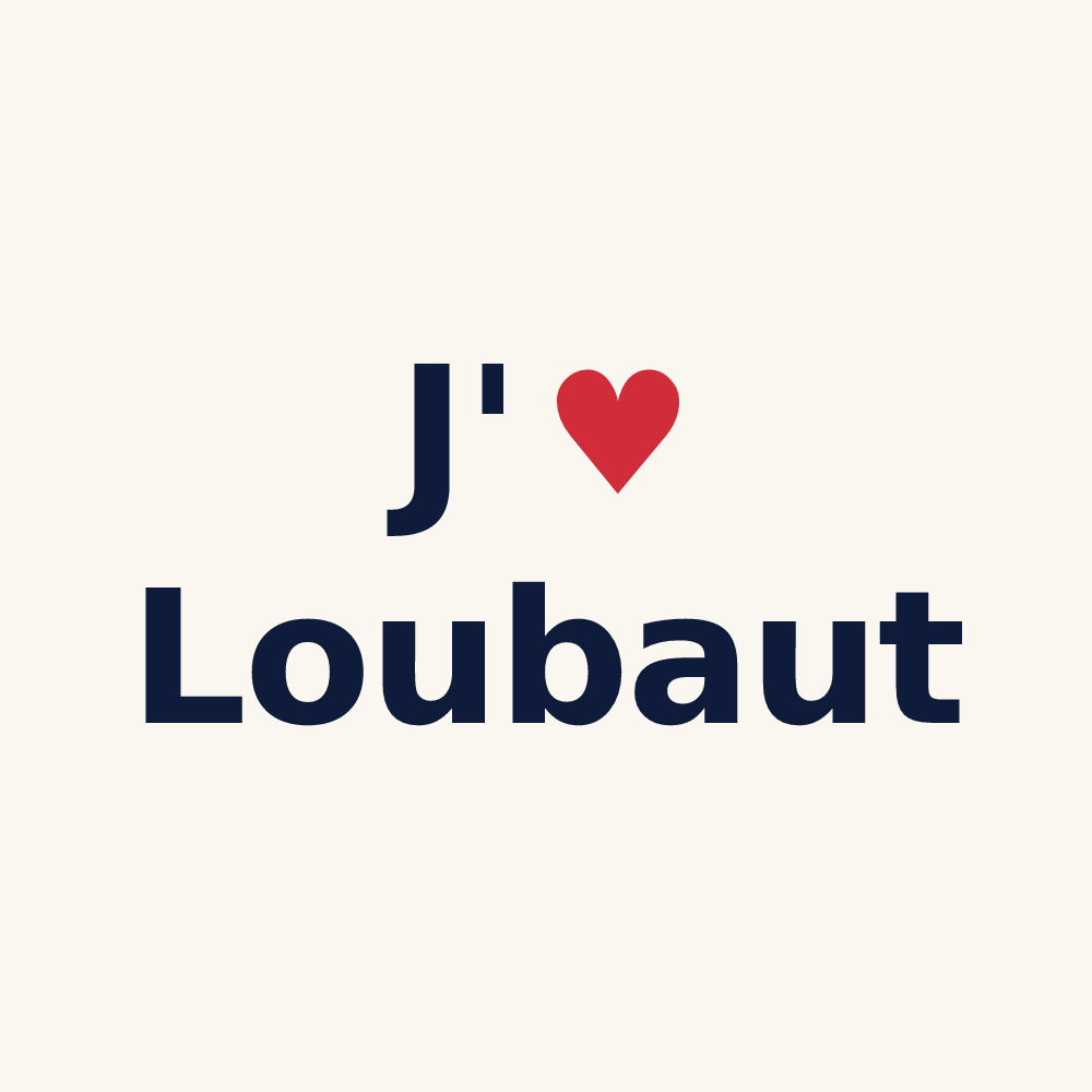 Tasse personnalisée Loubaut — design J'aime Loubaut