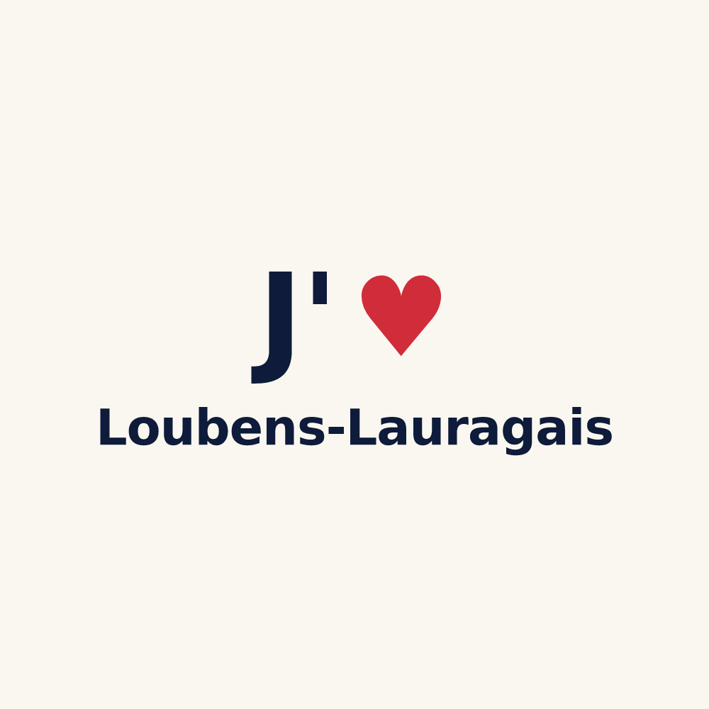 Tasse personnalisée Loubens-Lauragais — design J'aime Loubens-Lauragais