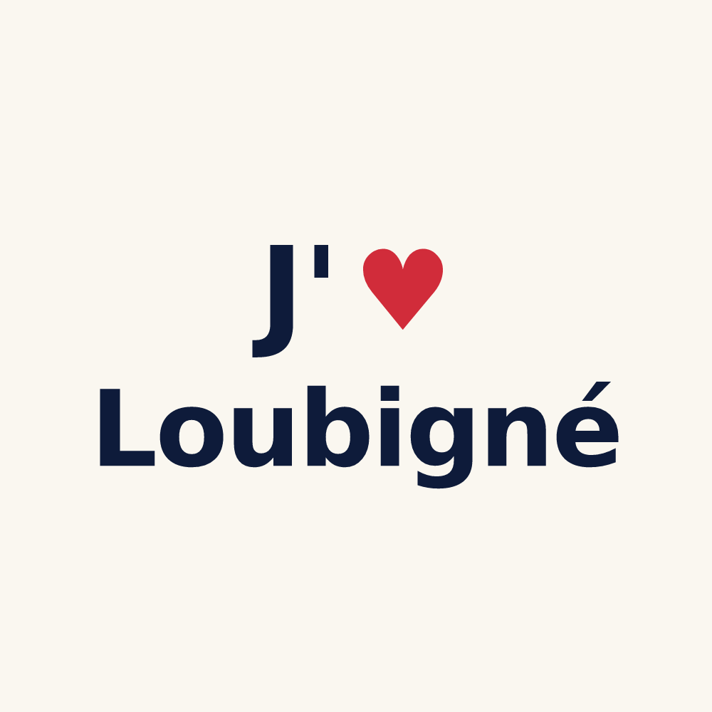 Tasse personnalisée Loubigné — design J'aime Loubigné