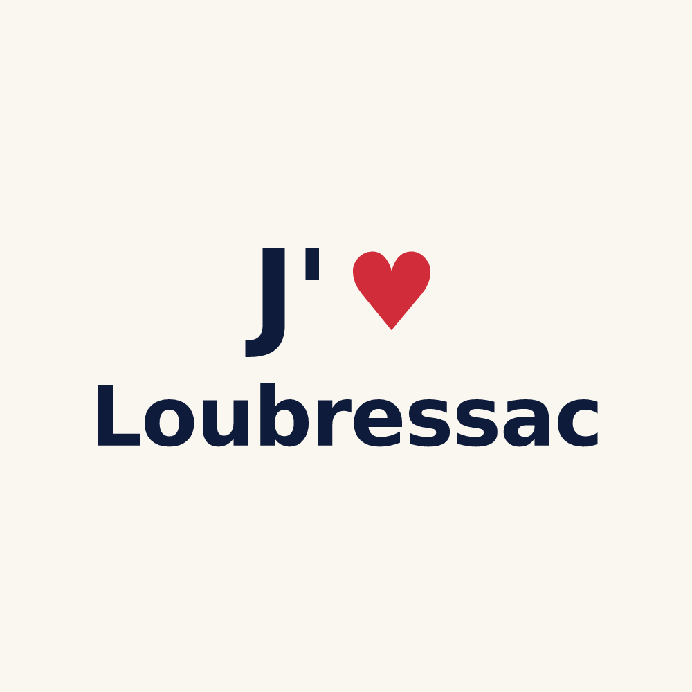 Tasse personnalisée Loubressac — design J'aime Loubressac