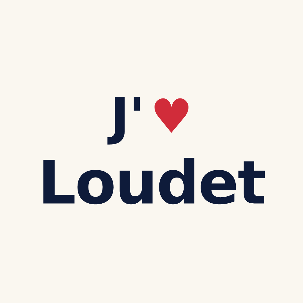 Tasse personnalisée Loudet — design J'aime Loudet