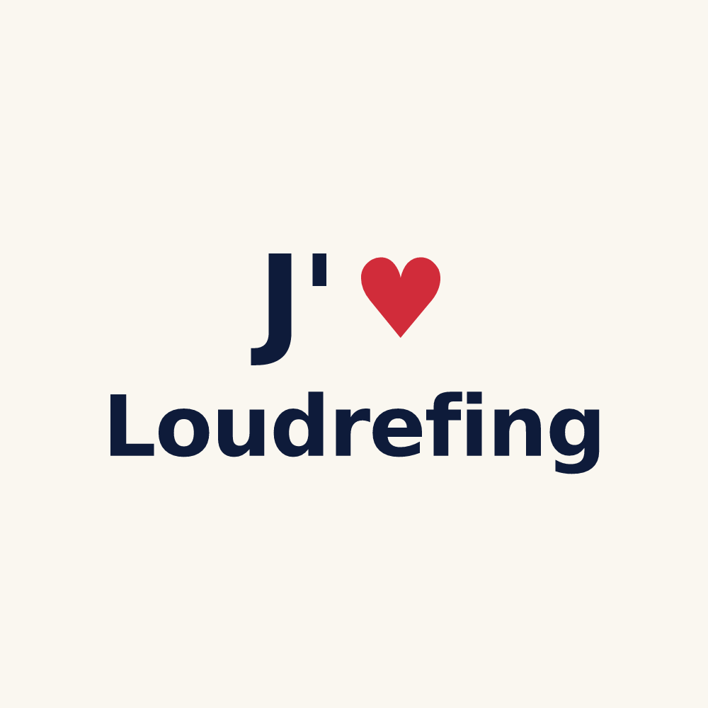 Tasse personnalisée Loudrefing — design J'aime Loudrefing