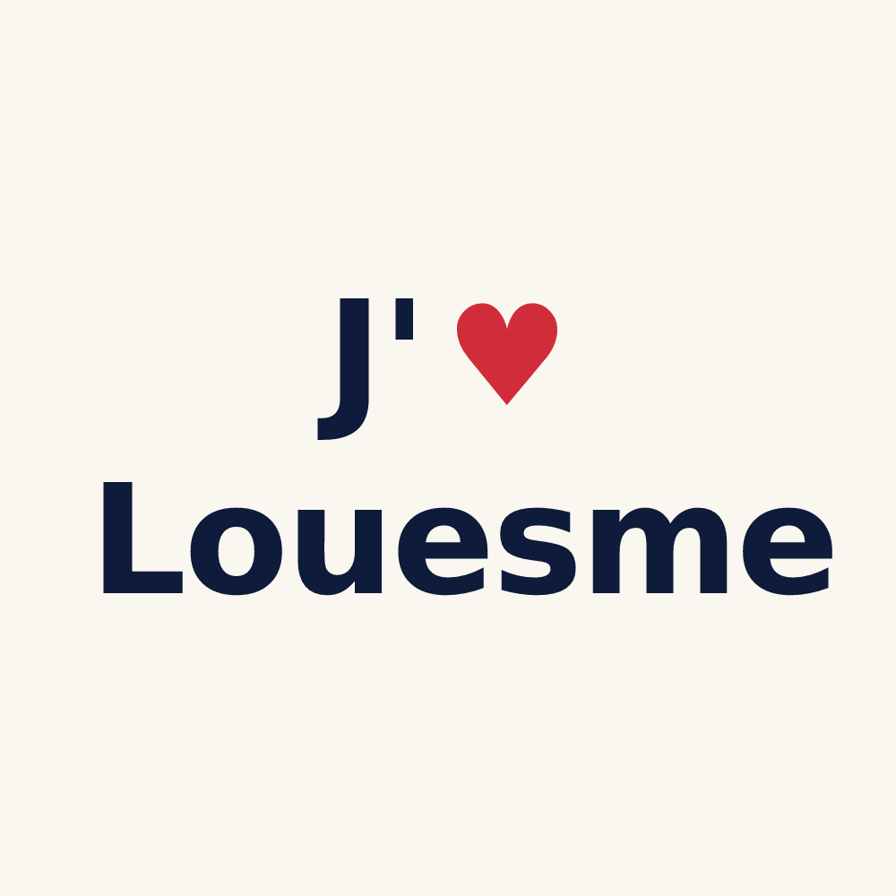 Tasse personnalisée Louesme — design J'aime Louesme
