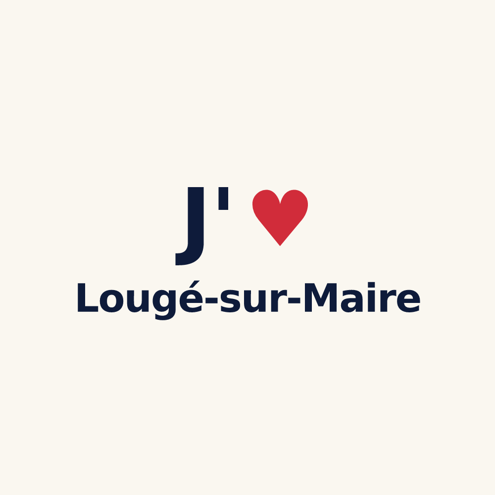 Tasse personnalisée Lougé-sur-Maire — design J'aime Lougé-sur-Maire