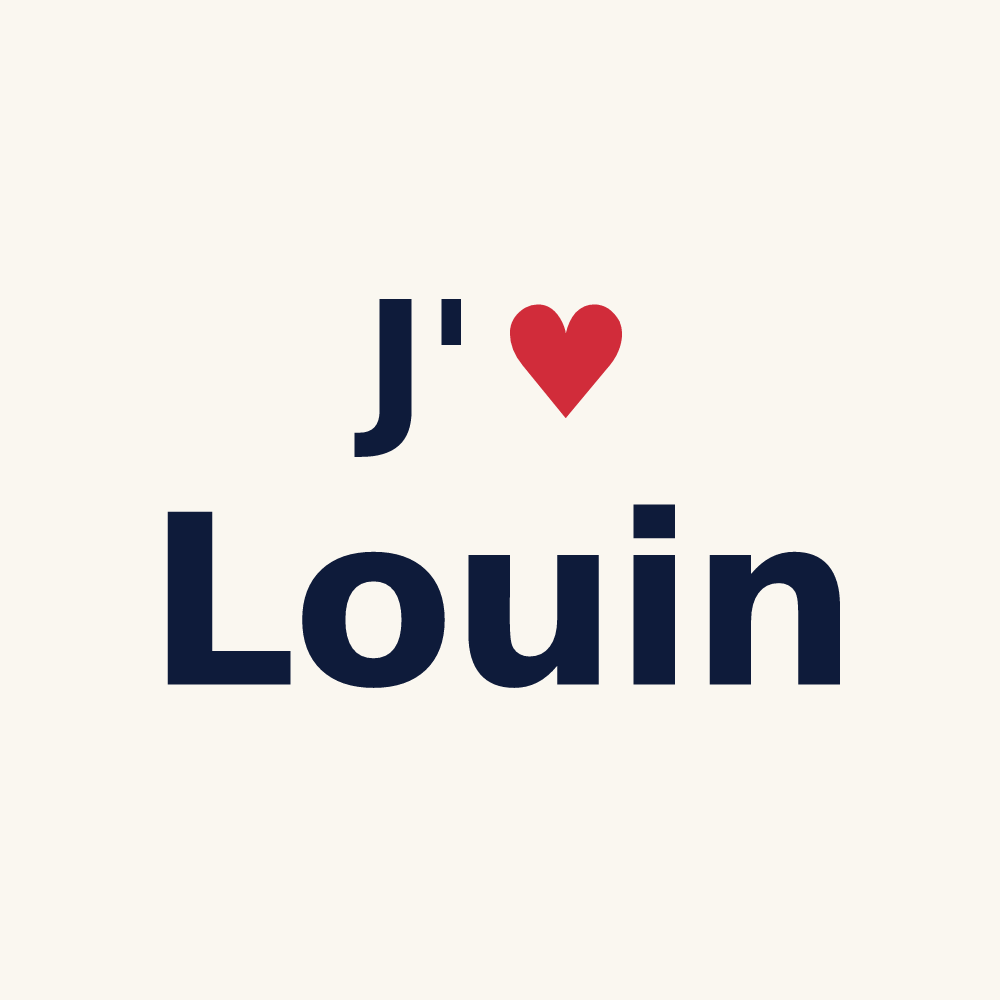 Tasse personnalisée Louin — design J'aime Louin