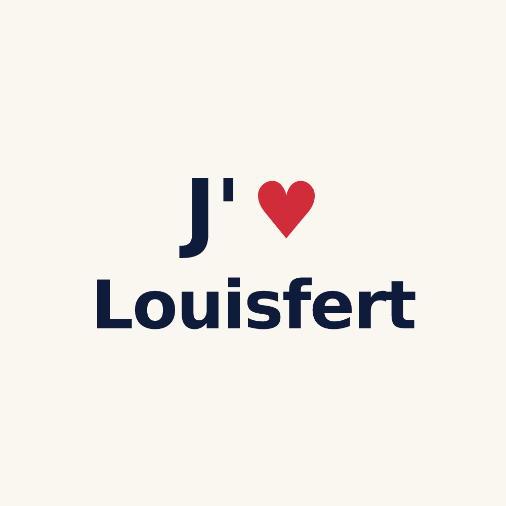 Tasse personnalisée Louisfert — design « J'aime Louisfert » imprimé sur la tasse