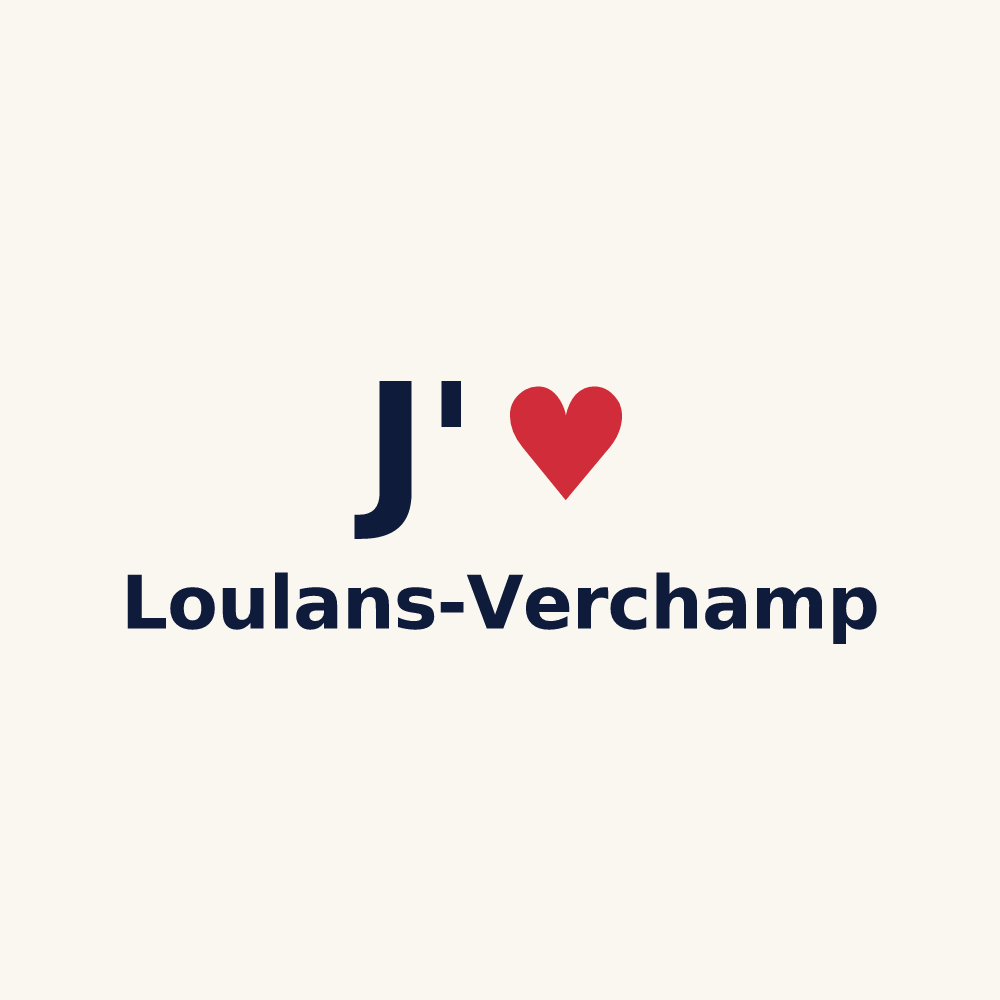 Tasse personnalisée Loulans-Verchamp — design J'aime Loulans-Verchamp
