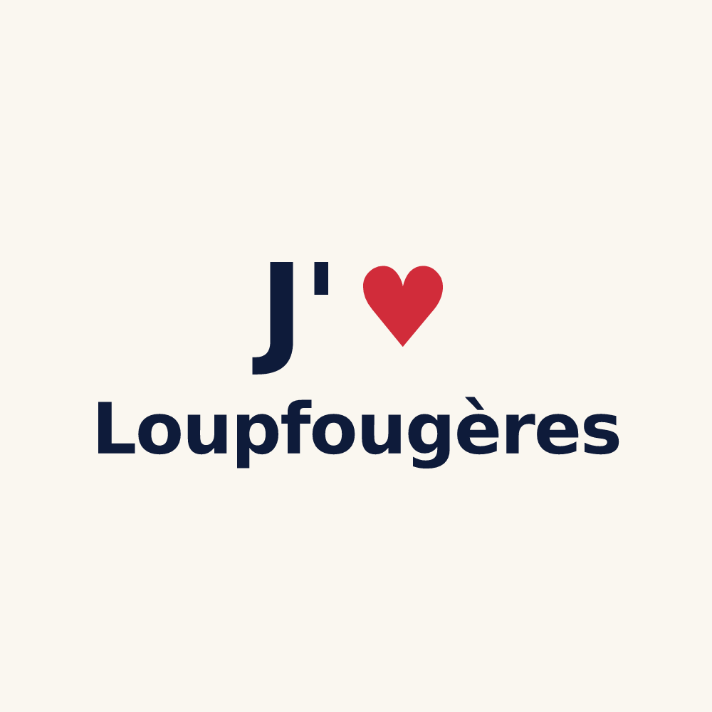 Tasse personnalisée Loupfougères — design J'aime Loupfougères