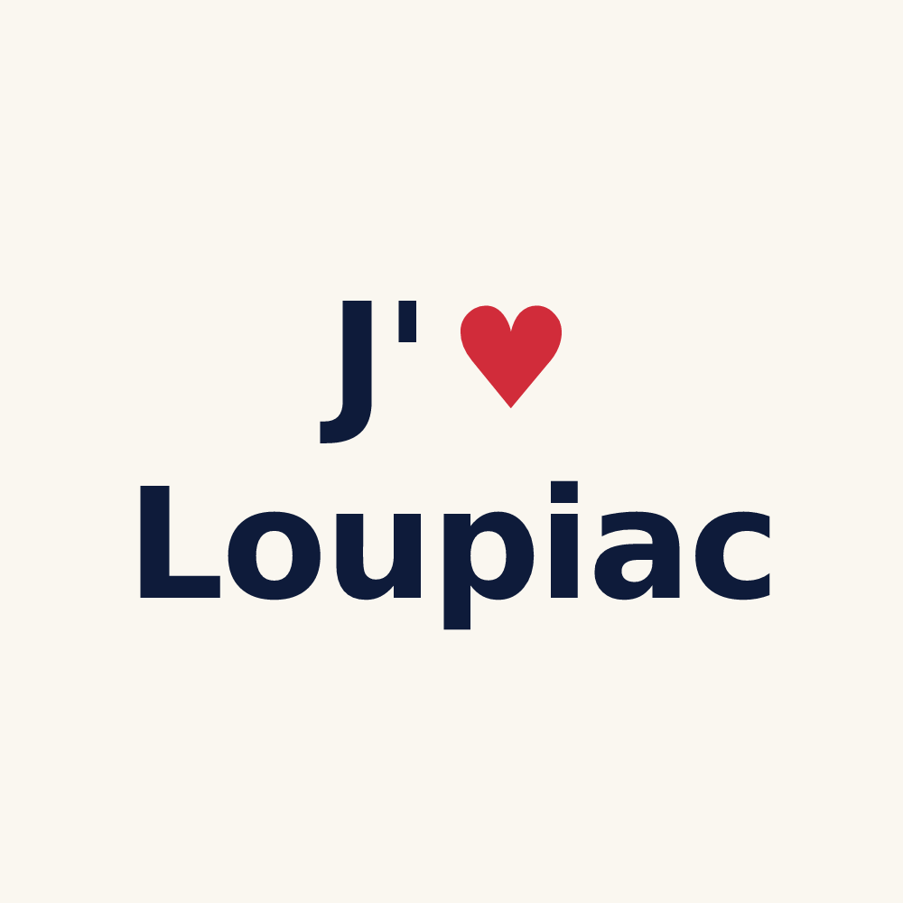 Tasse personnalisée Loupiac — design J'aime Loupiac