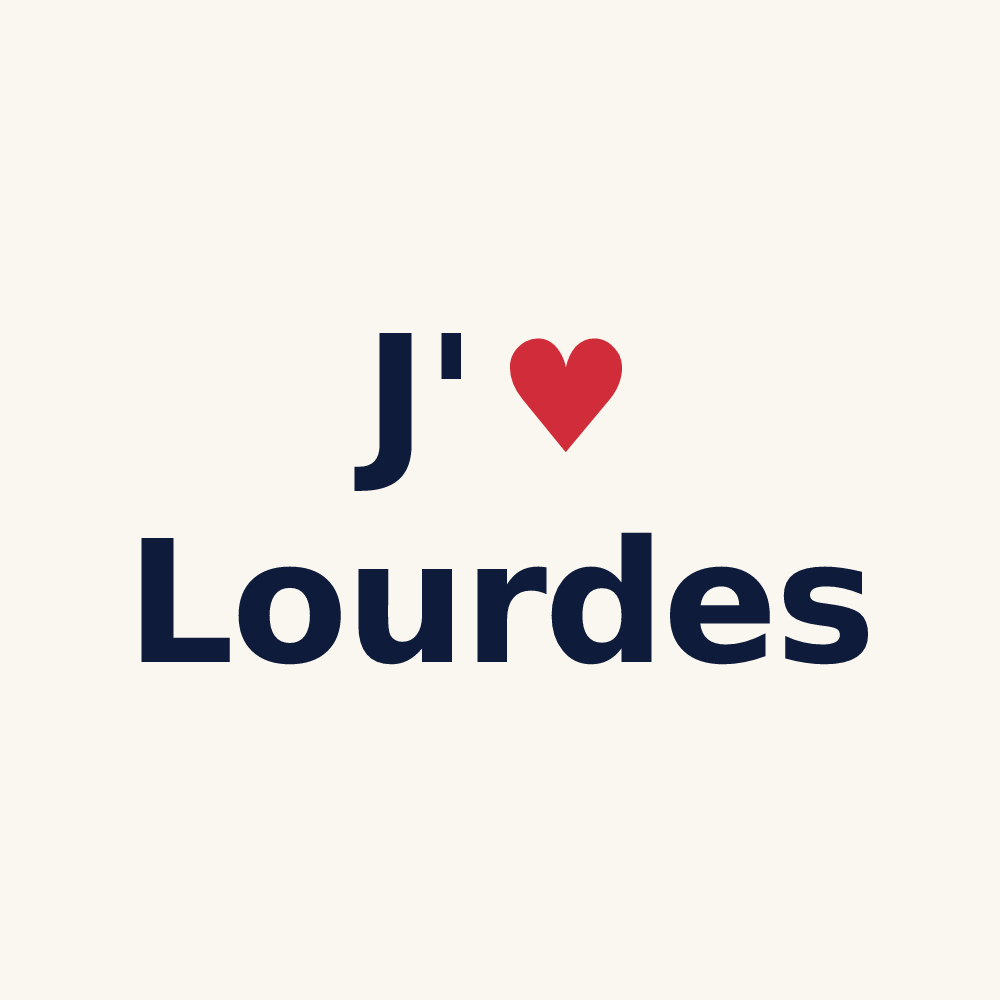 Tasse personnalisée Lourdes — design J'aime Lourdes
