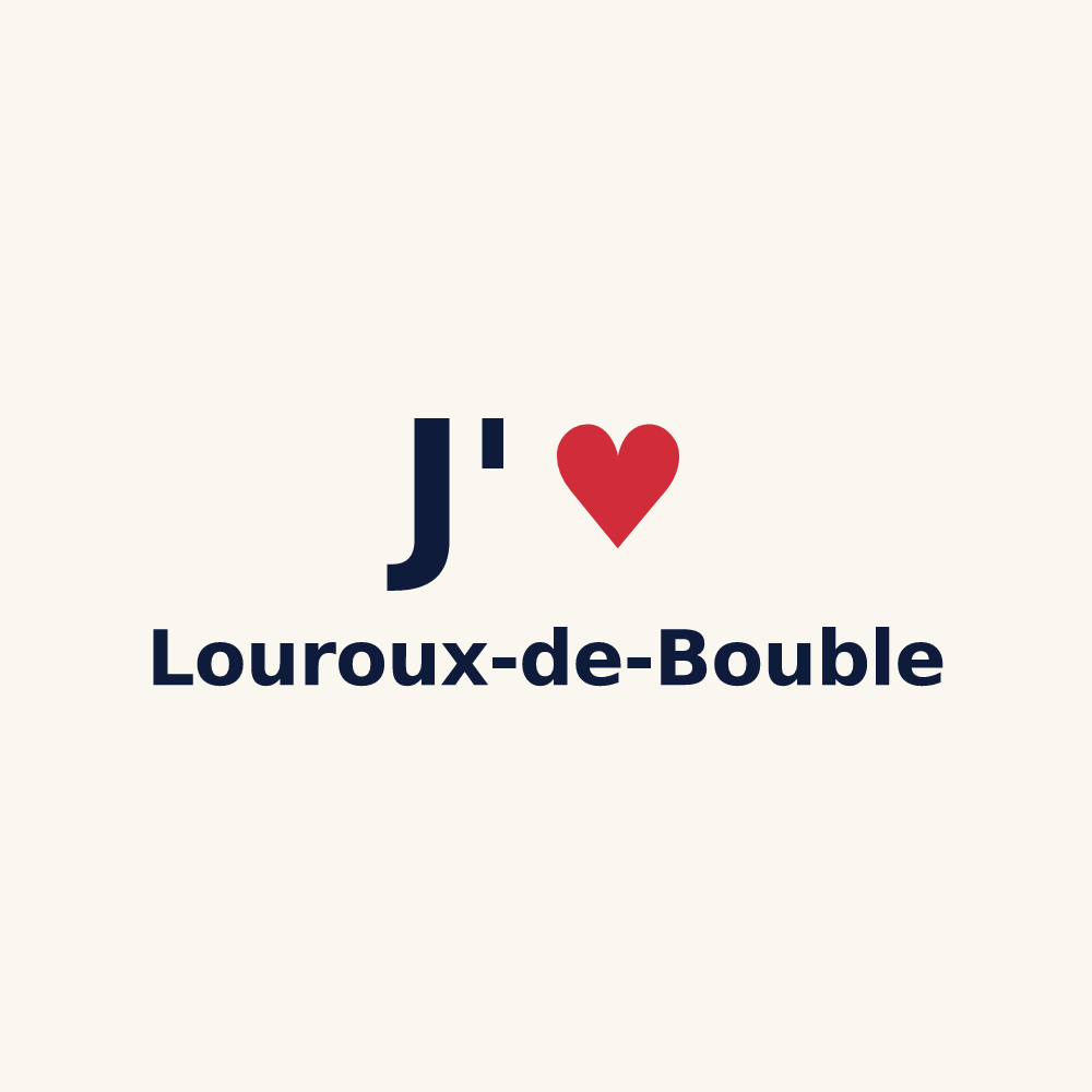 Tasse personnalisée Louroux-de-Bouble — design J'aime Louroux-de-Bouble