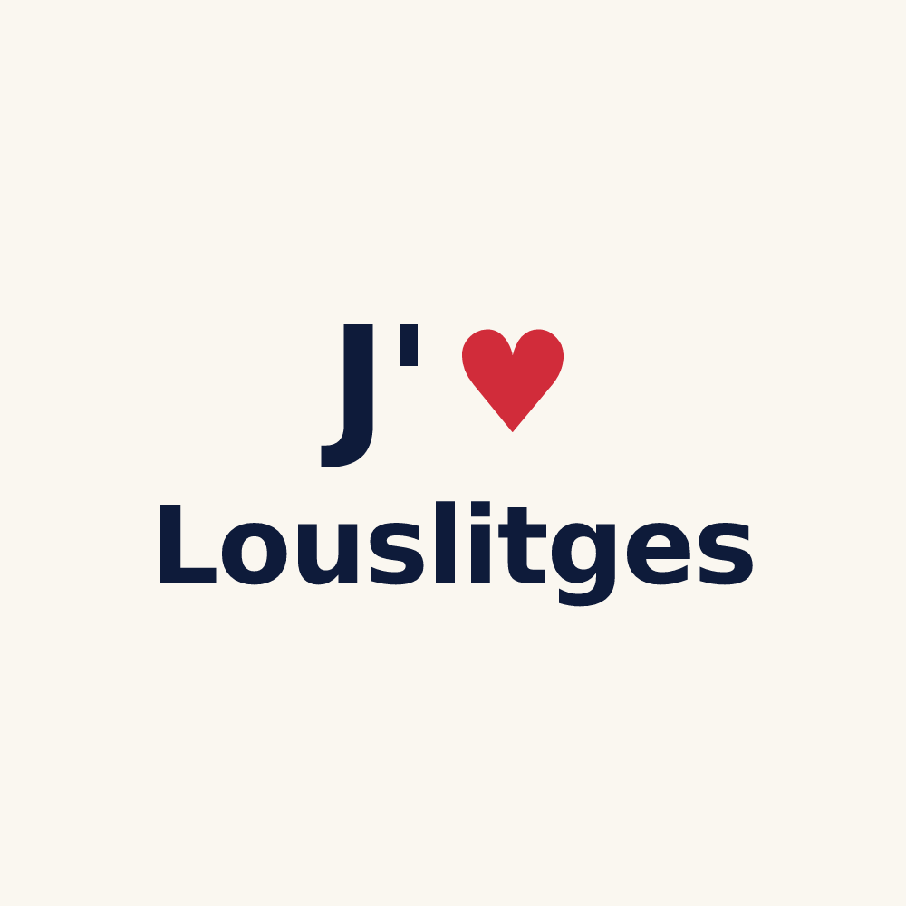 Tasse personnalisée Louslitges — design J'aime Louslitges