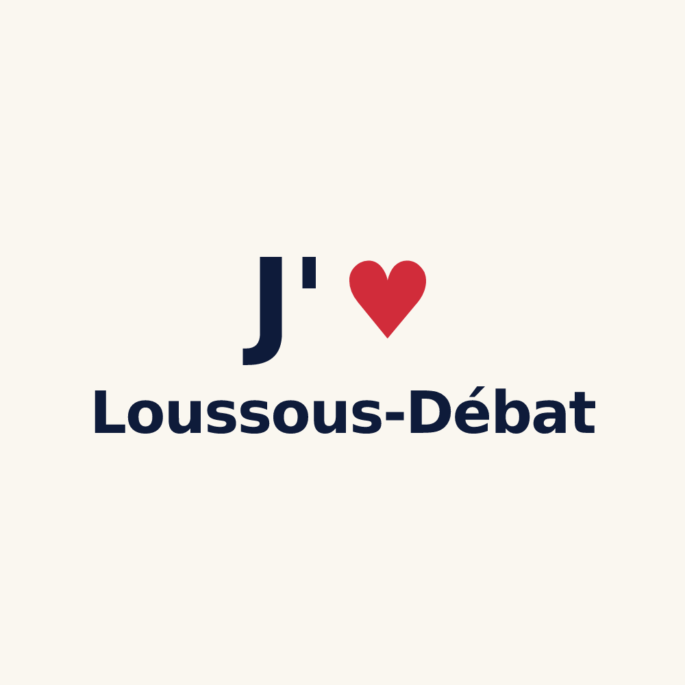 Tasse personnalisée Loussous-Débat — design J'aime Loussous-Débat