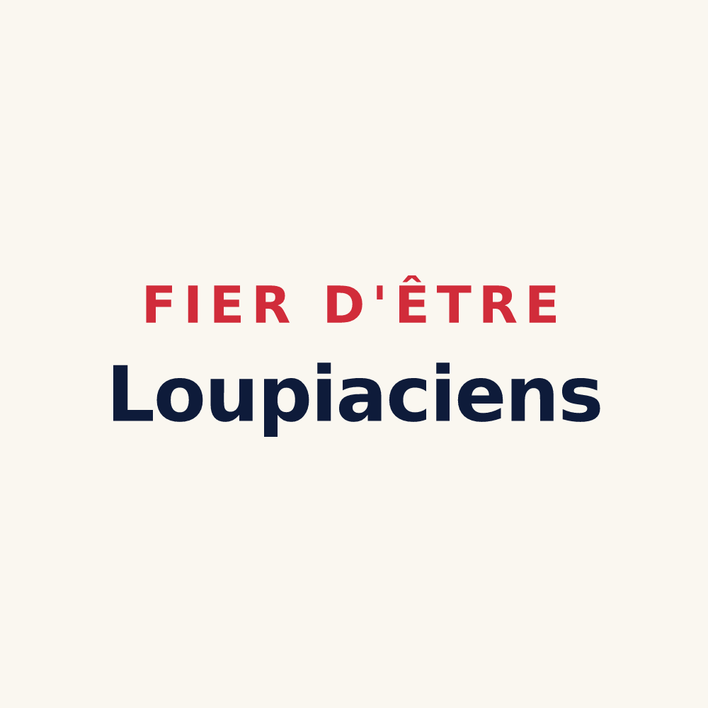 Tasse « Fier d'être Loupiaciens » — design pour Louvigny