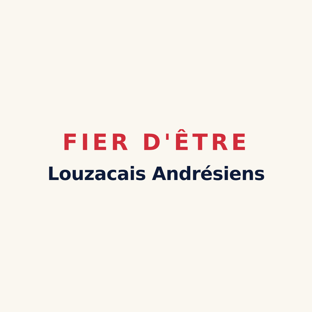Tasse « Fier d'être Louzacais Andrésiens » — design pour Louzac-Saint-André
