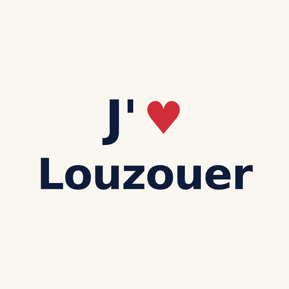 Tasse personnalisée Louzouer — design J'aime Louzouer