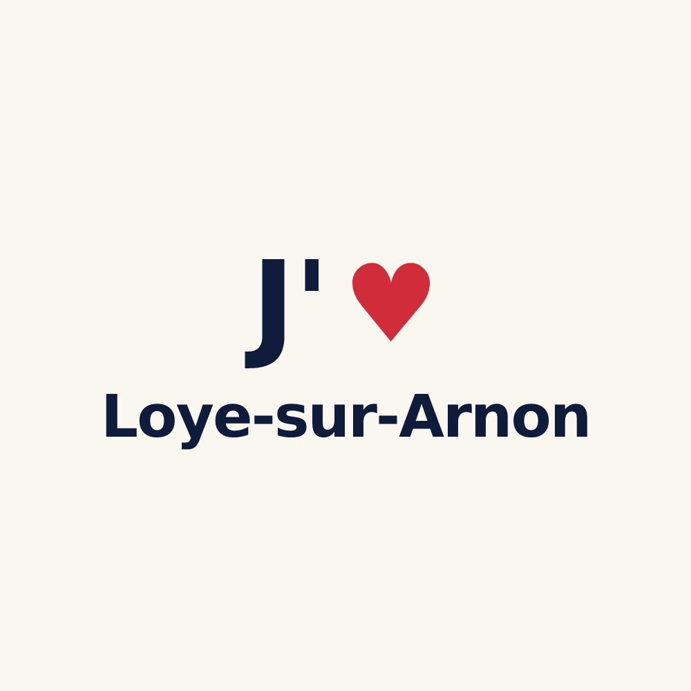 Tasse personnalisée Loye-sur-Arnon — design J'aime Loye-sur-Arnon