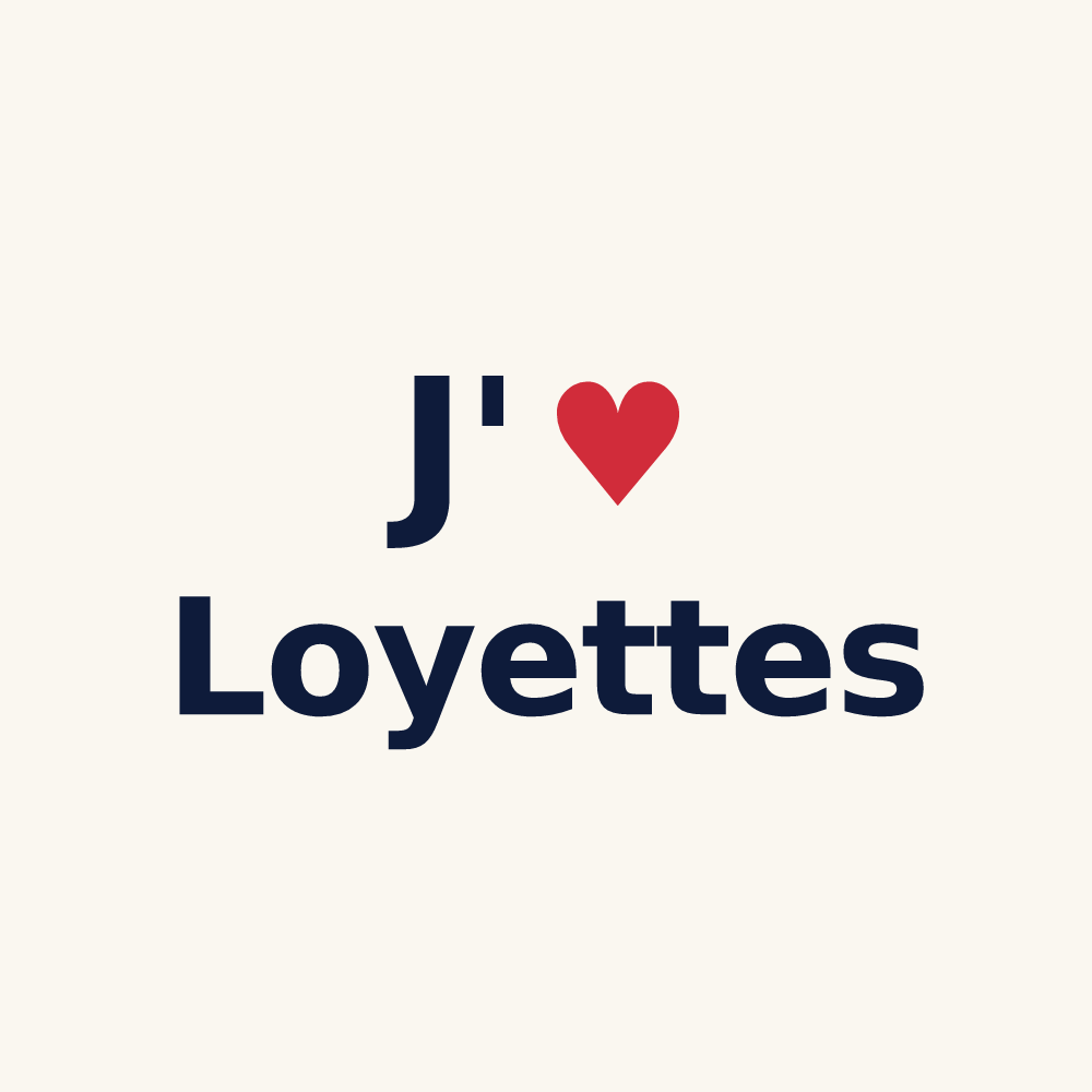 Tasse personnalisée Loyettes — design J'aime Loyettes