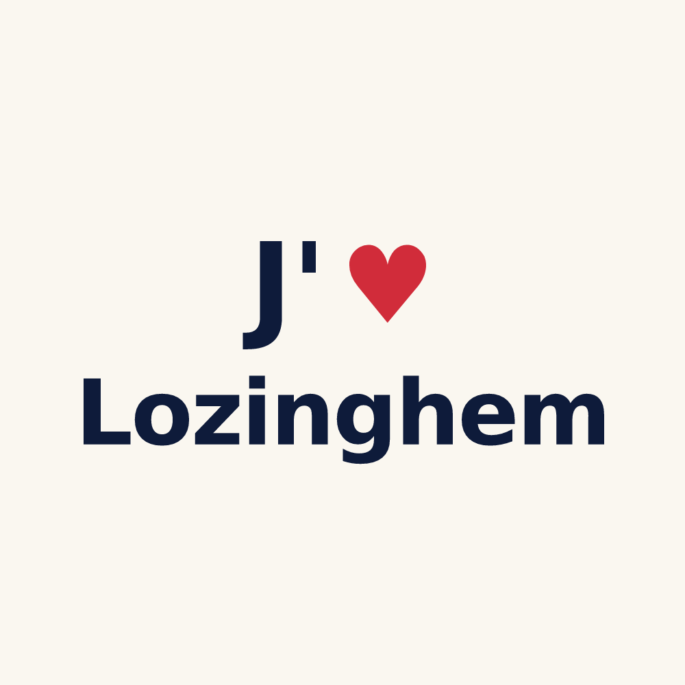 Tasse personnalisée Lozinghem — design J'aime Lozinghem