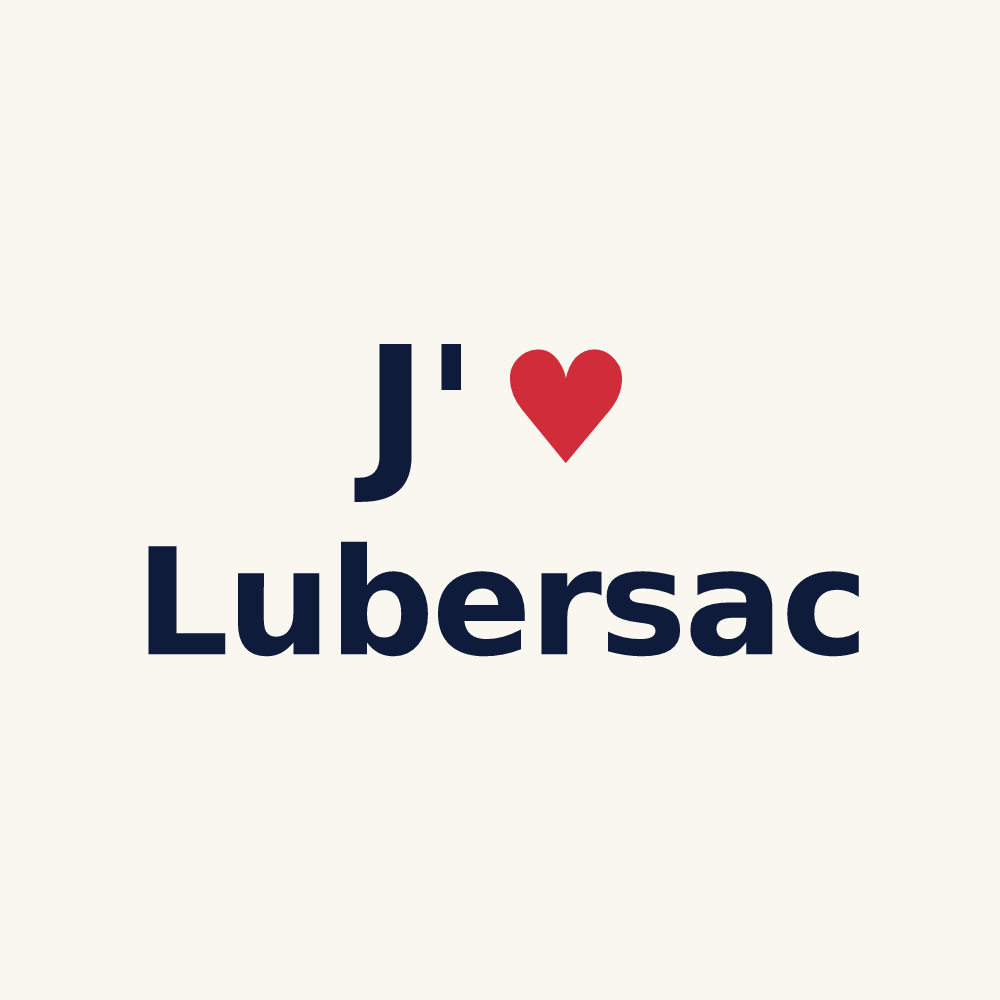 Tasse personnalisée Lubersac — design J'aime Lubersac
