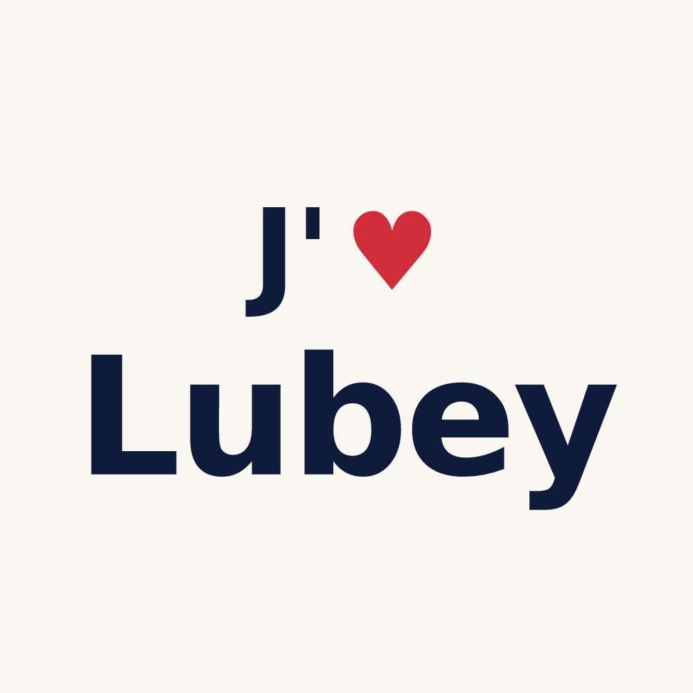 Tasse personnalisée Lubey — design J'aime Lubey