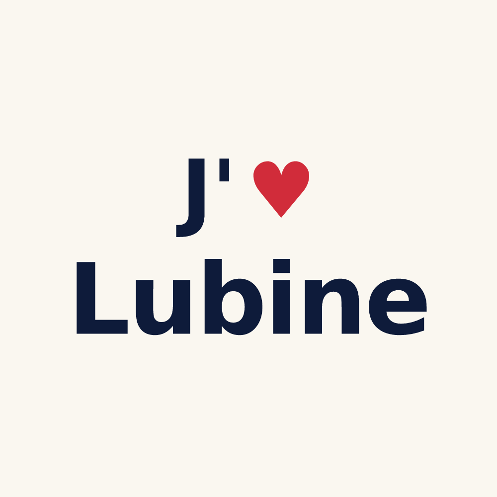 Tasse personnalisée Lubine — design J'aime Lubine