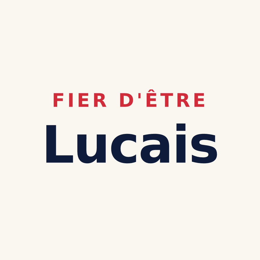Tasse « Fier d'être Lucais » — design pour Luc