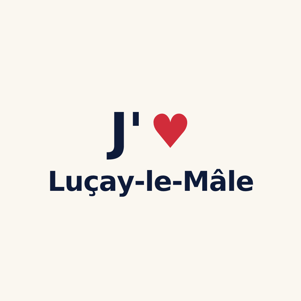 Tasse personnalisée Luçay-le-Mâle — design J'aime Luçay-le-Mâle