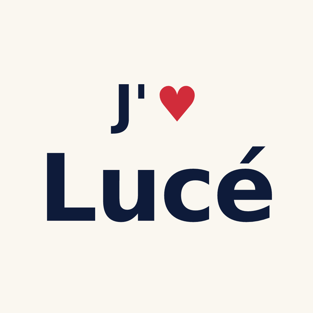 Tasse personnalisée Lucé — design J'aime Lucé