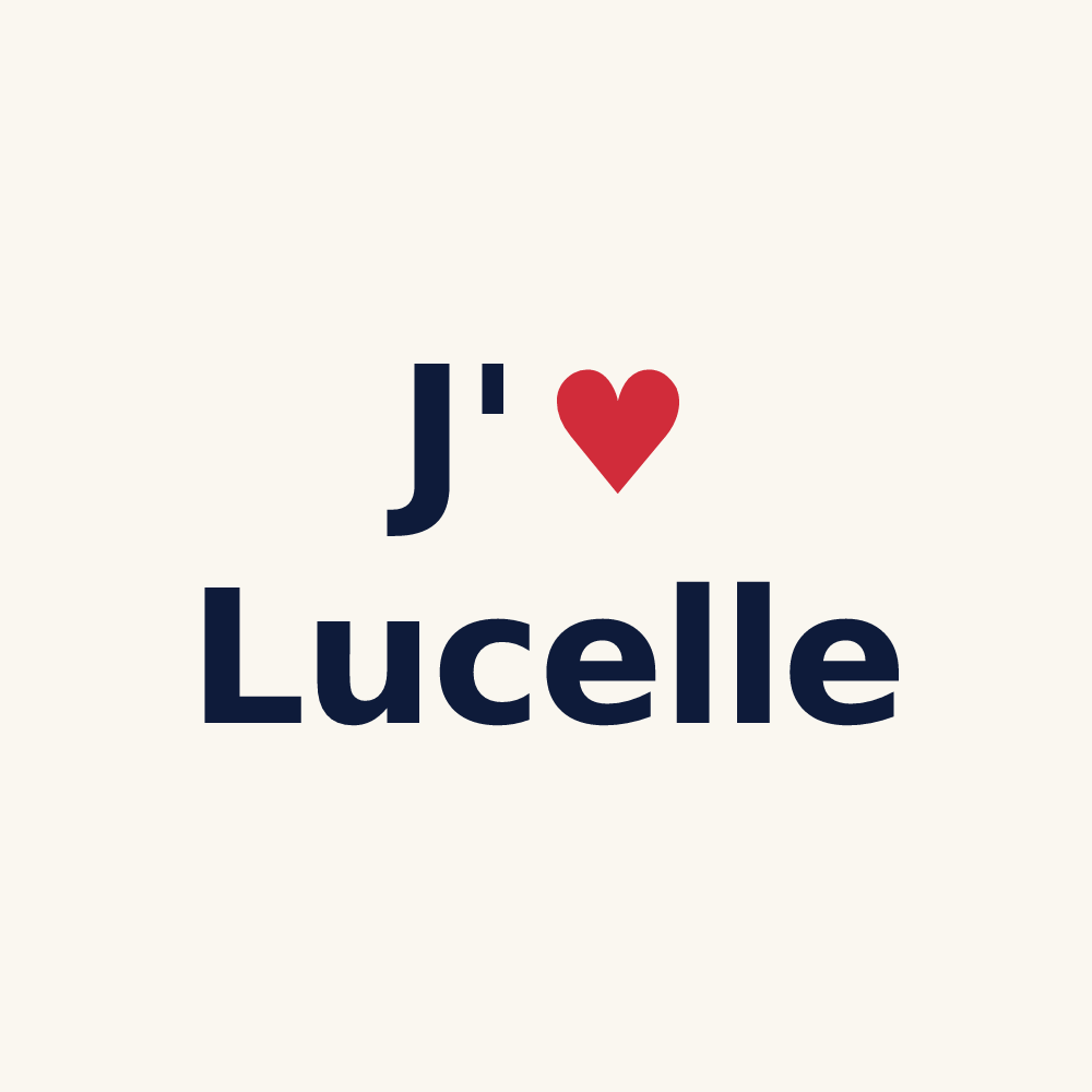 Tasse personnalisée Lucelle — design J'aime Lucelle
