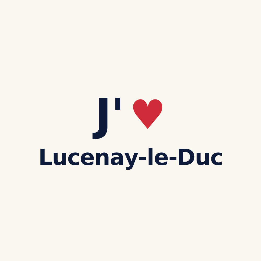Tasse personnalisée Lucenay-le-Duc — design J'aime Lucenay-le-Duc