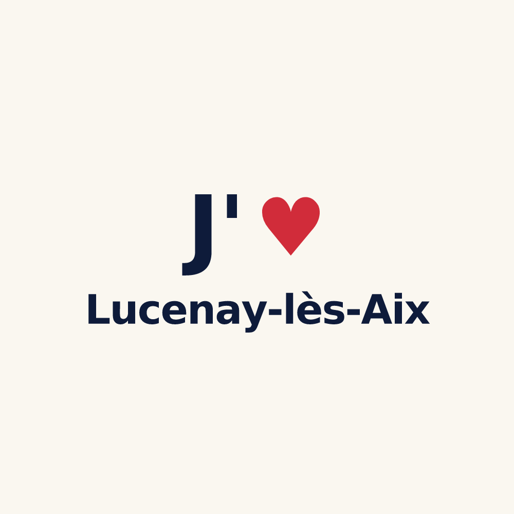 Tasse personnalisée Lucenay-lès-Aix — design J'aime Lucenay-lès-Aix