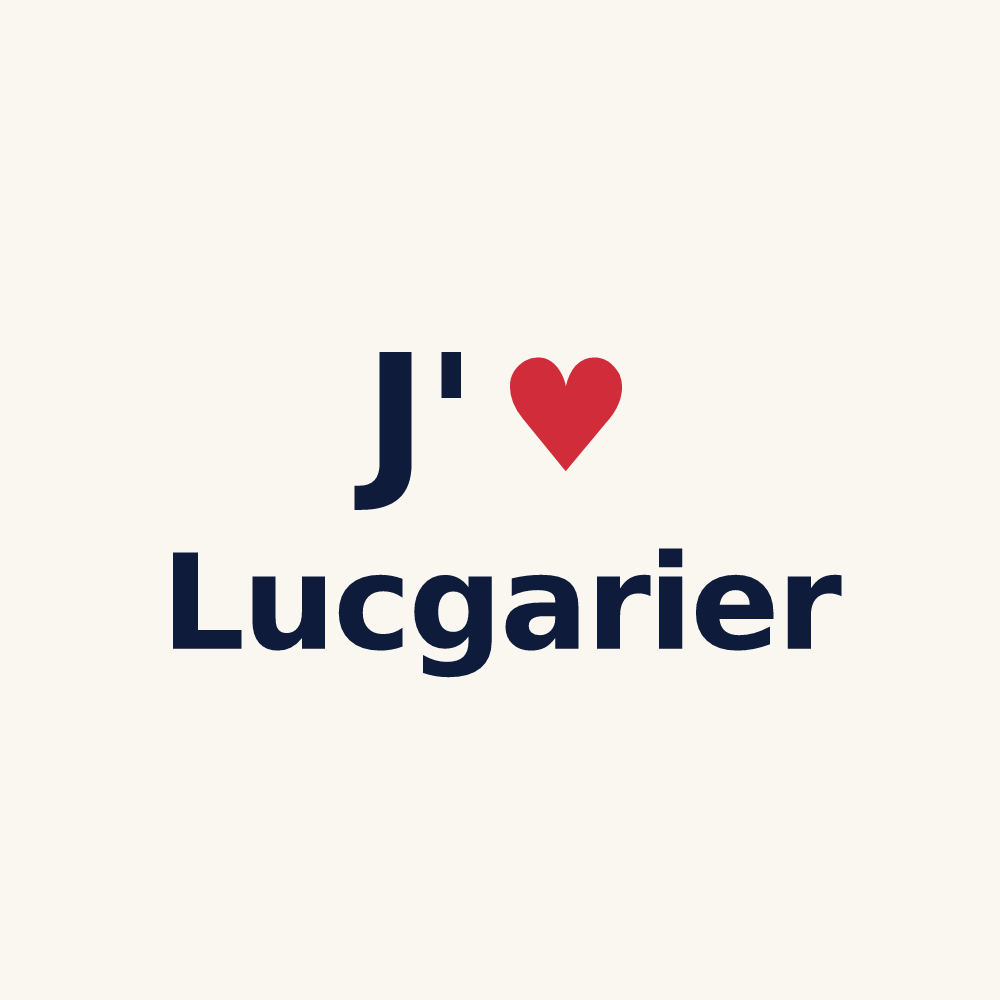 Tasse personnalisée Lucgarier — design J'aime Lucgarier