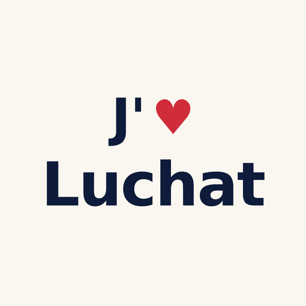 Tasse personnalisée Luchat — design J'aime Luchat