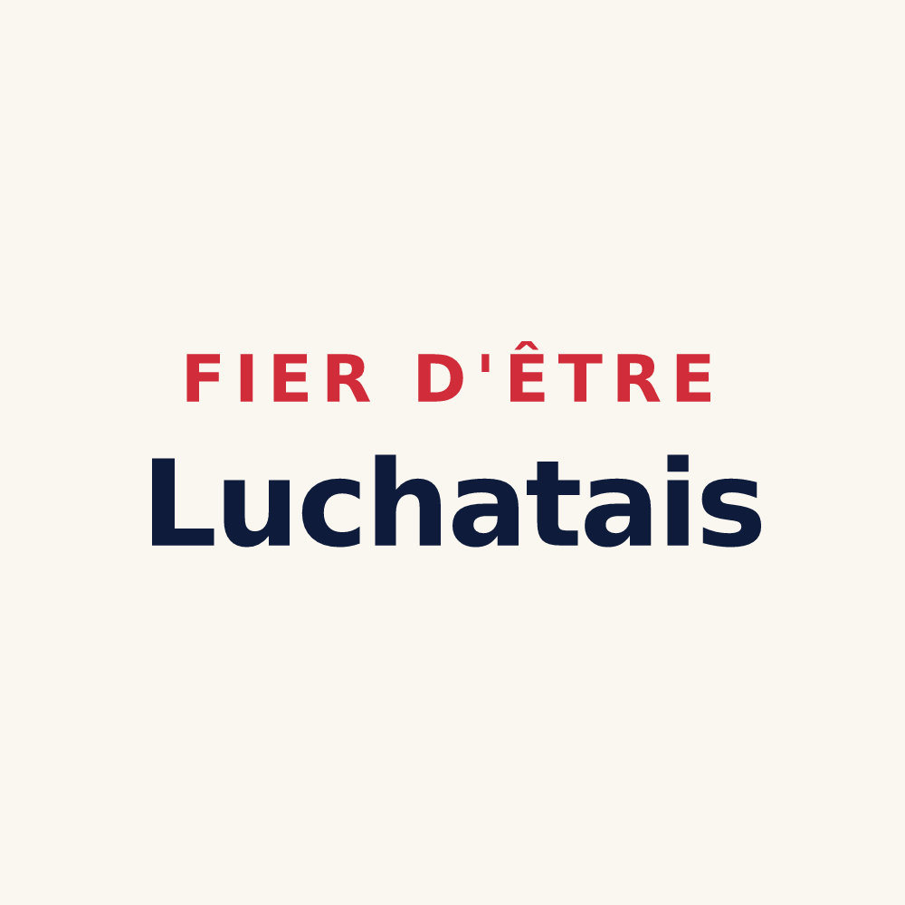 Tasse « Fier d'être Luchatais » — design pour Luchat