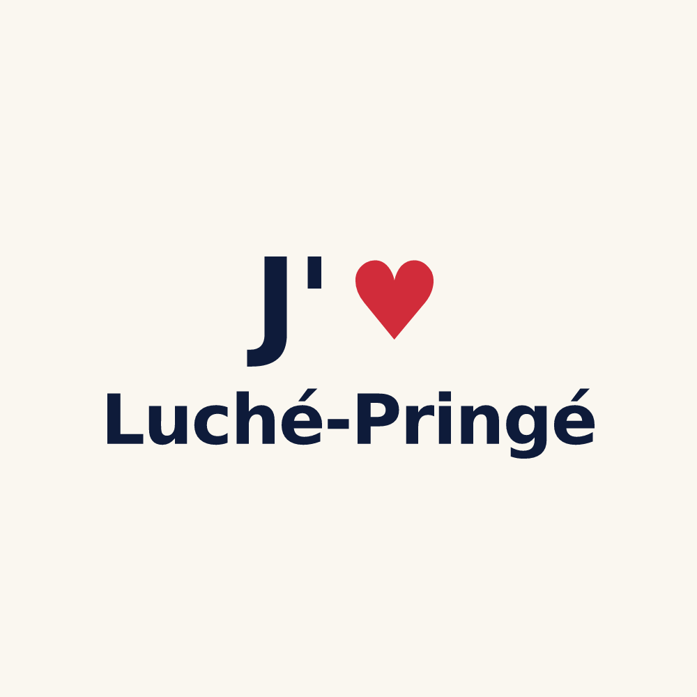 Tasse personnalisée Luché-Pringé — design J'aime Luché-Pringé