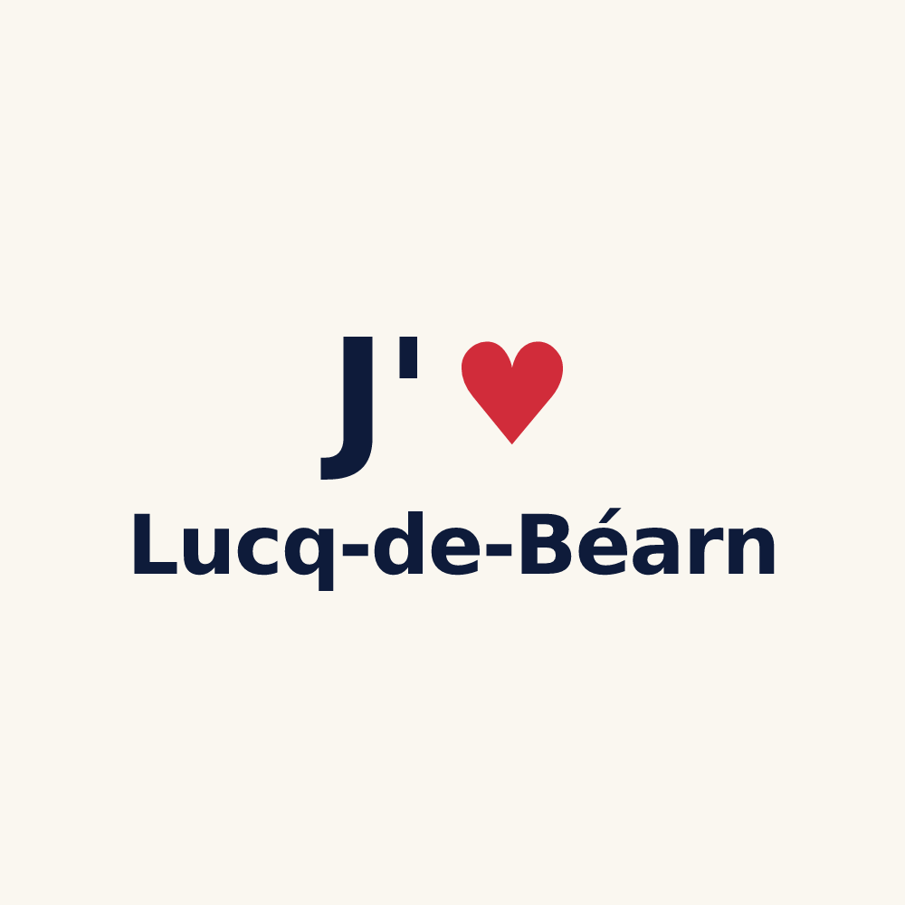 Tasse personnalisée Lucq-de-Béarn — design J'aime Lucq-de-Béarn