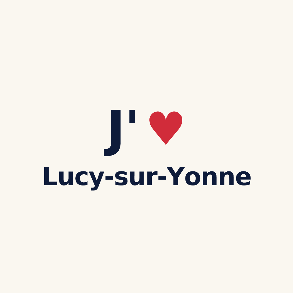 Tasse personnalisée Lucy-sur-Yonne — design J'aime Lucy-sur-Yonne