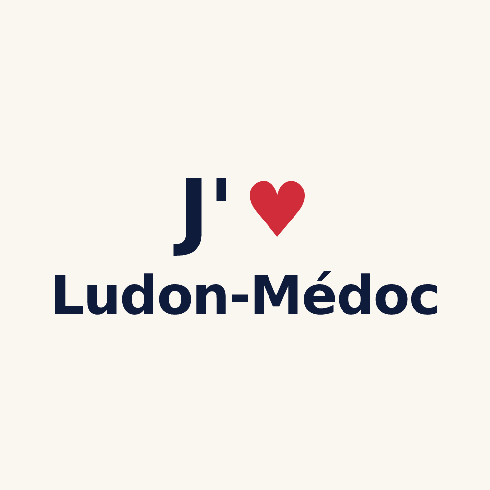 Tasse personnalisée Ludon-Médoc — design J'aime Ludon-Médoc