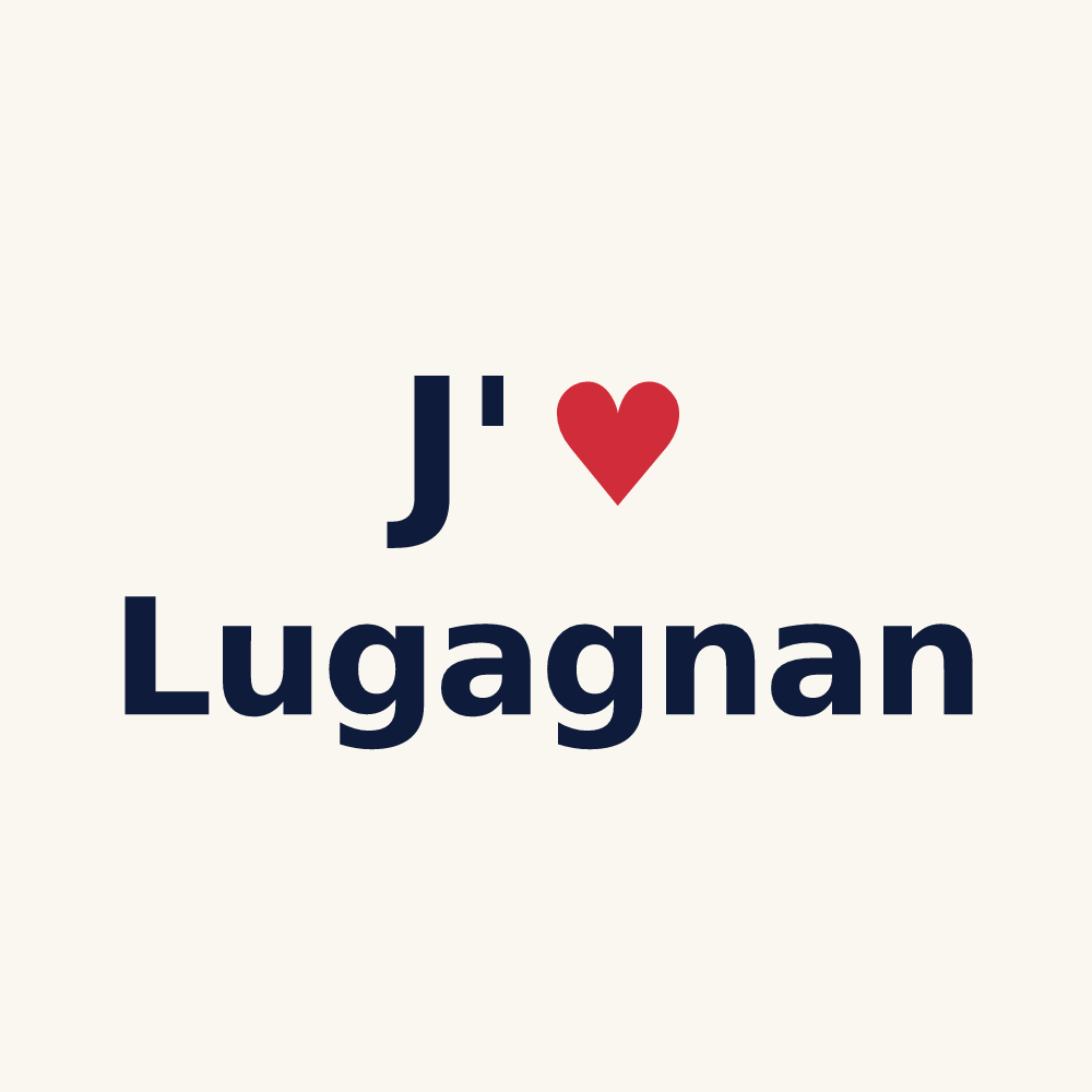 Tasse personnalisée Lugagnan — design J'aime Lugagnan