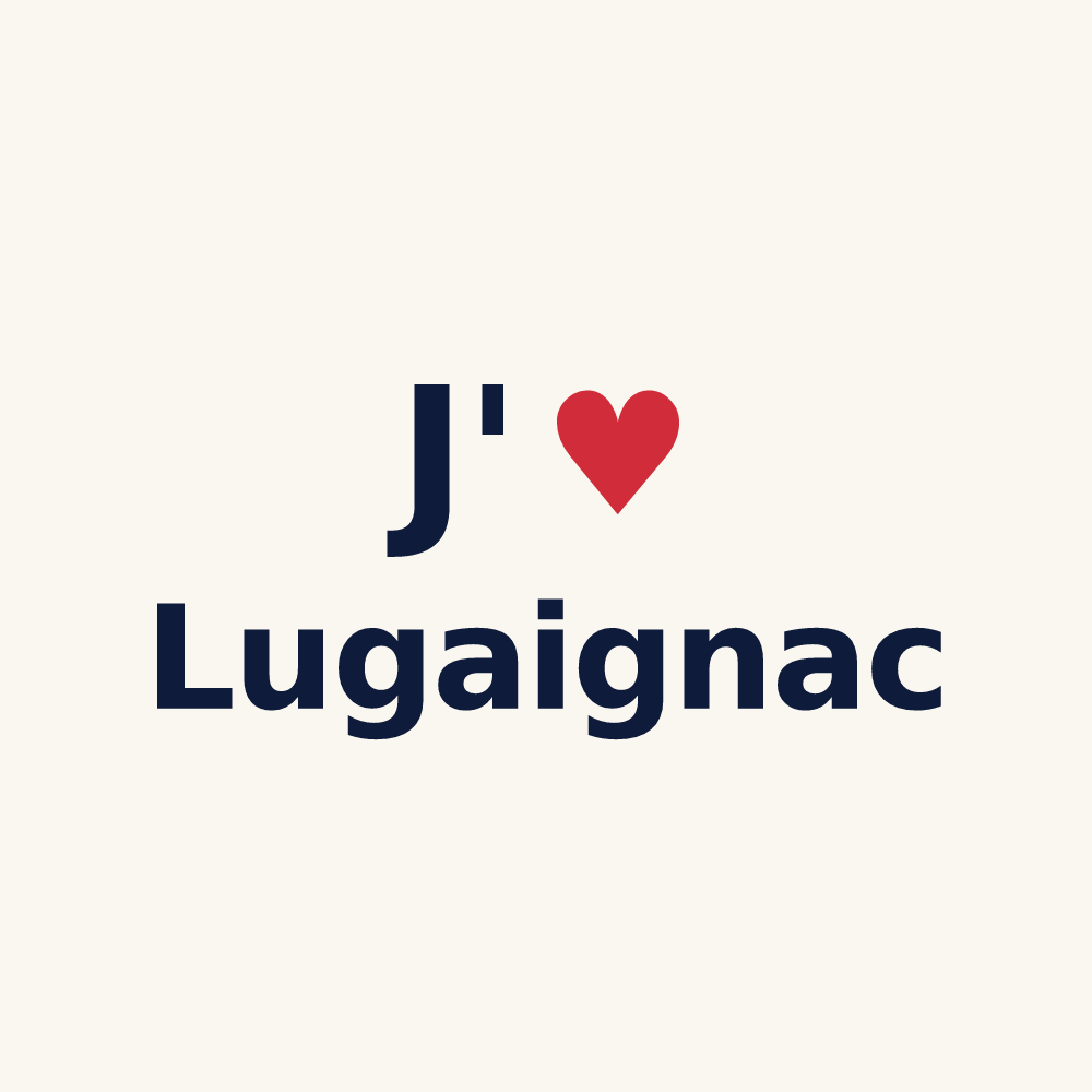 Tasse personnalisée Lugaignac — design J'aime Lugaignac