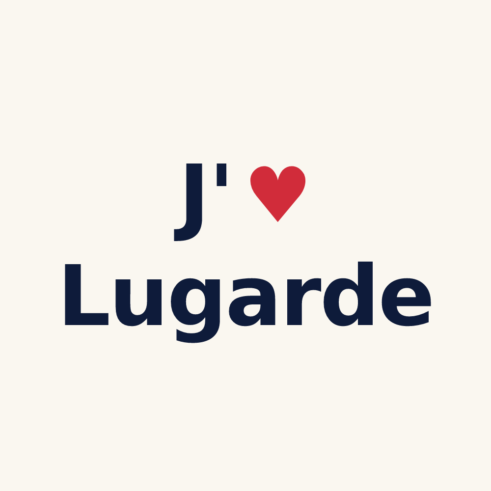 Tasse personnalisée Lugarde — design J'aime Lugarde