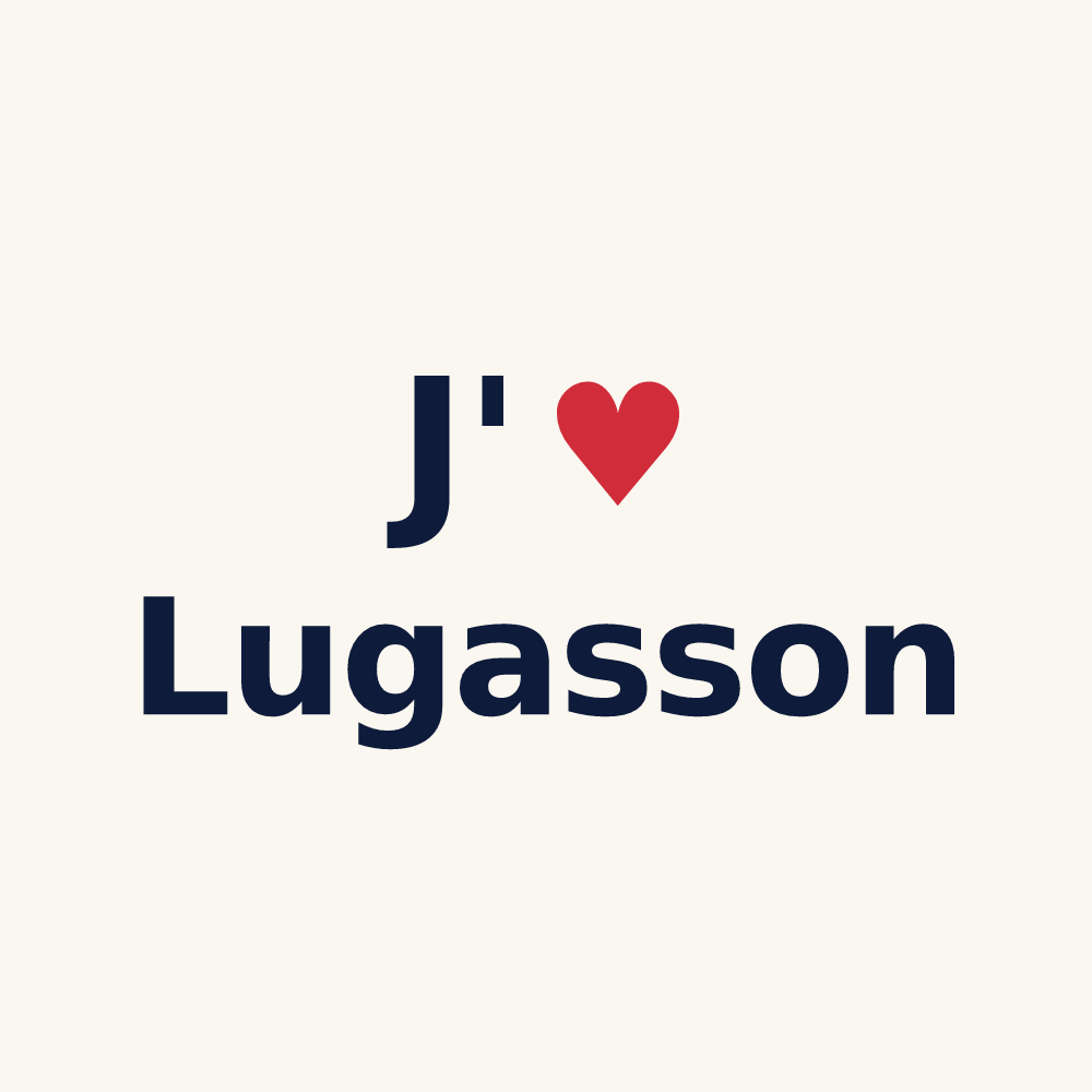Tasse personnalisée Lugasson — design J'aime Lugasson