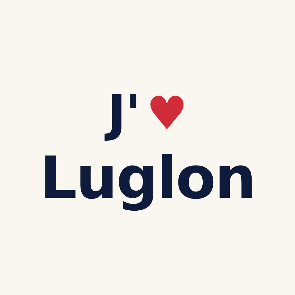 Tasse personnalisée Luglon — design J'aime Luglon