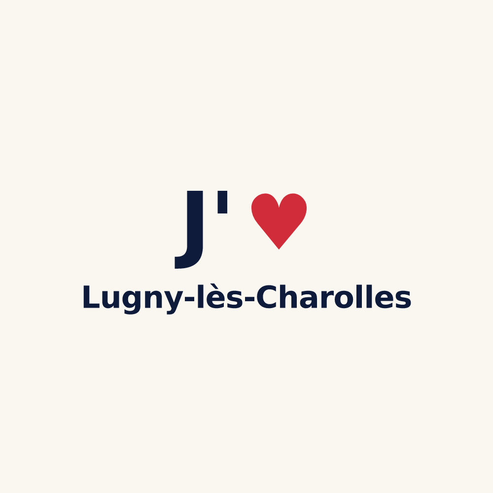 Tasse personnalisée Lugny-lès-Charolles — design J'aime Lugny-lès-Charolles