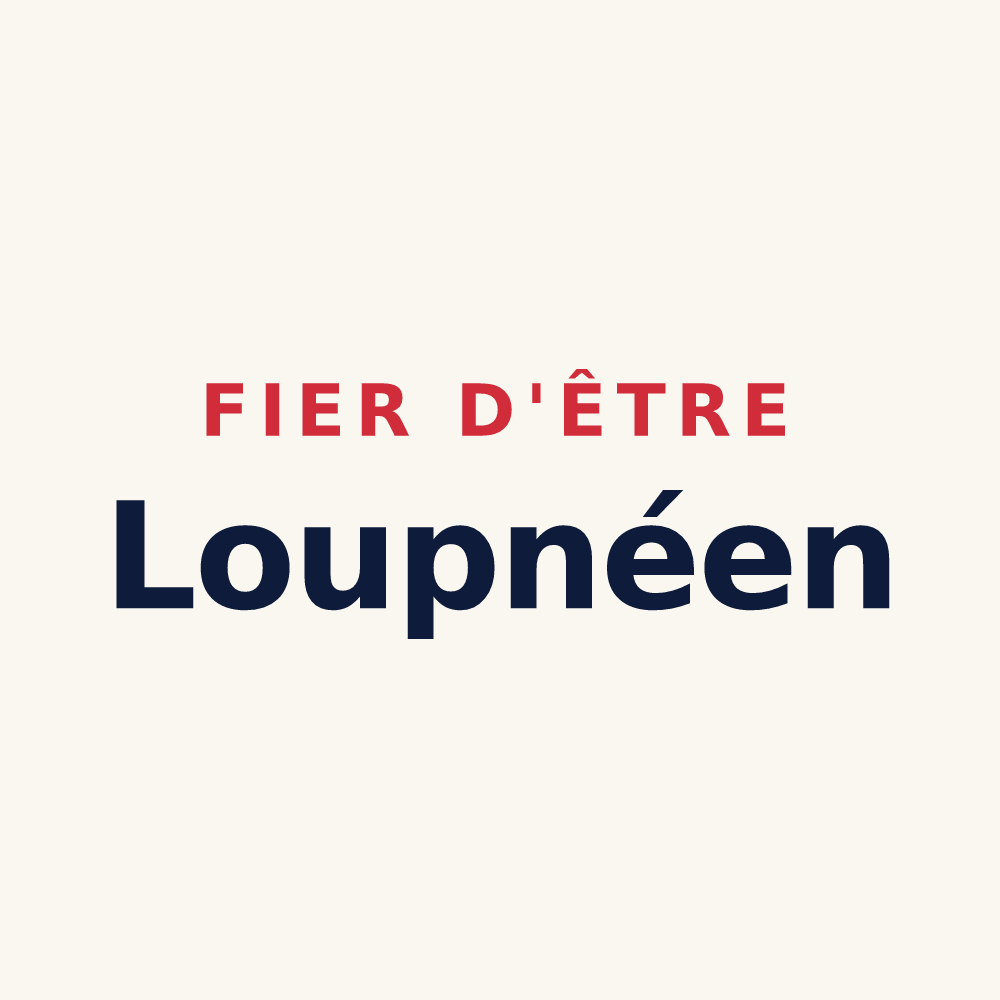 Tasse « Fier d'être Loupnéen » — design pour Luigny