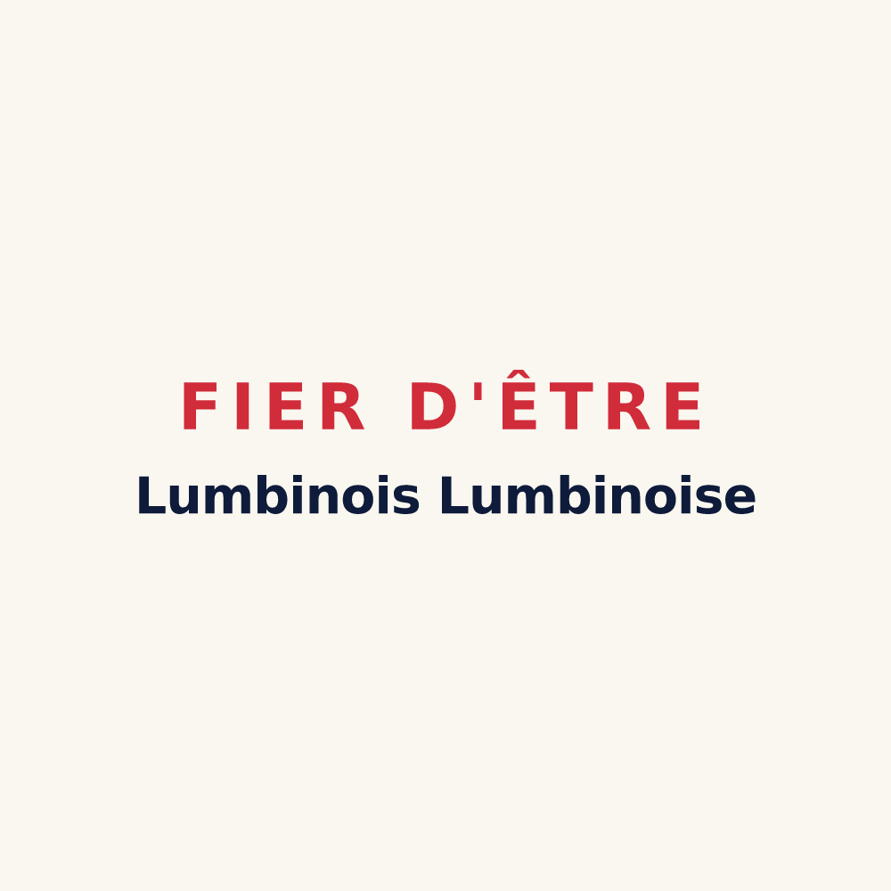 Tasse « Fier d'être Lumbinois 
Lumbinoise » — design pour Lumbin
