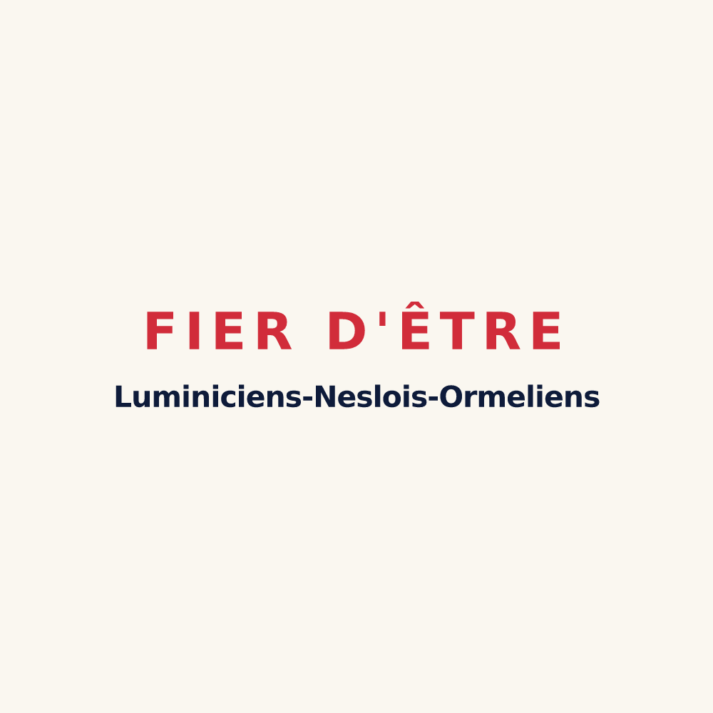 Tasse « Fier d'être Luminiciens-Neslois-Ormeliens » — design pour Lumigny-Nesles-Ormeaux