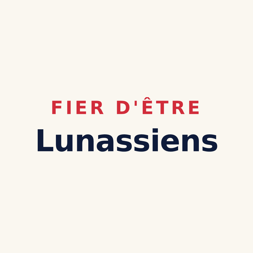 Tasse « Fier d'être Lunassiens » — design pour Lunas-les-Châteaux
