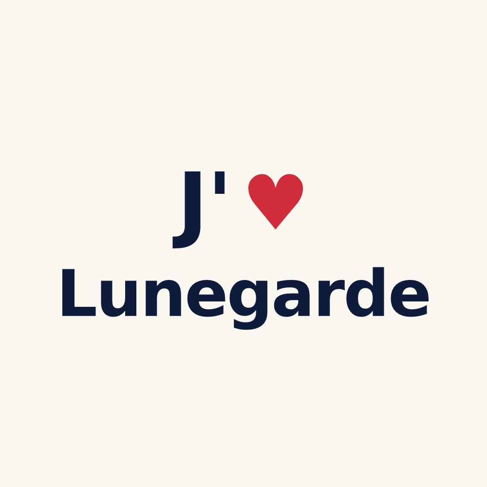 Tasse personnalisée Lunegarde — design J'aime Lunegarde